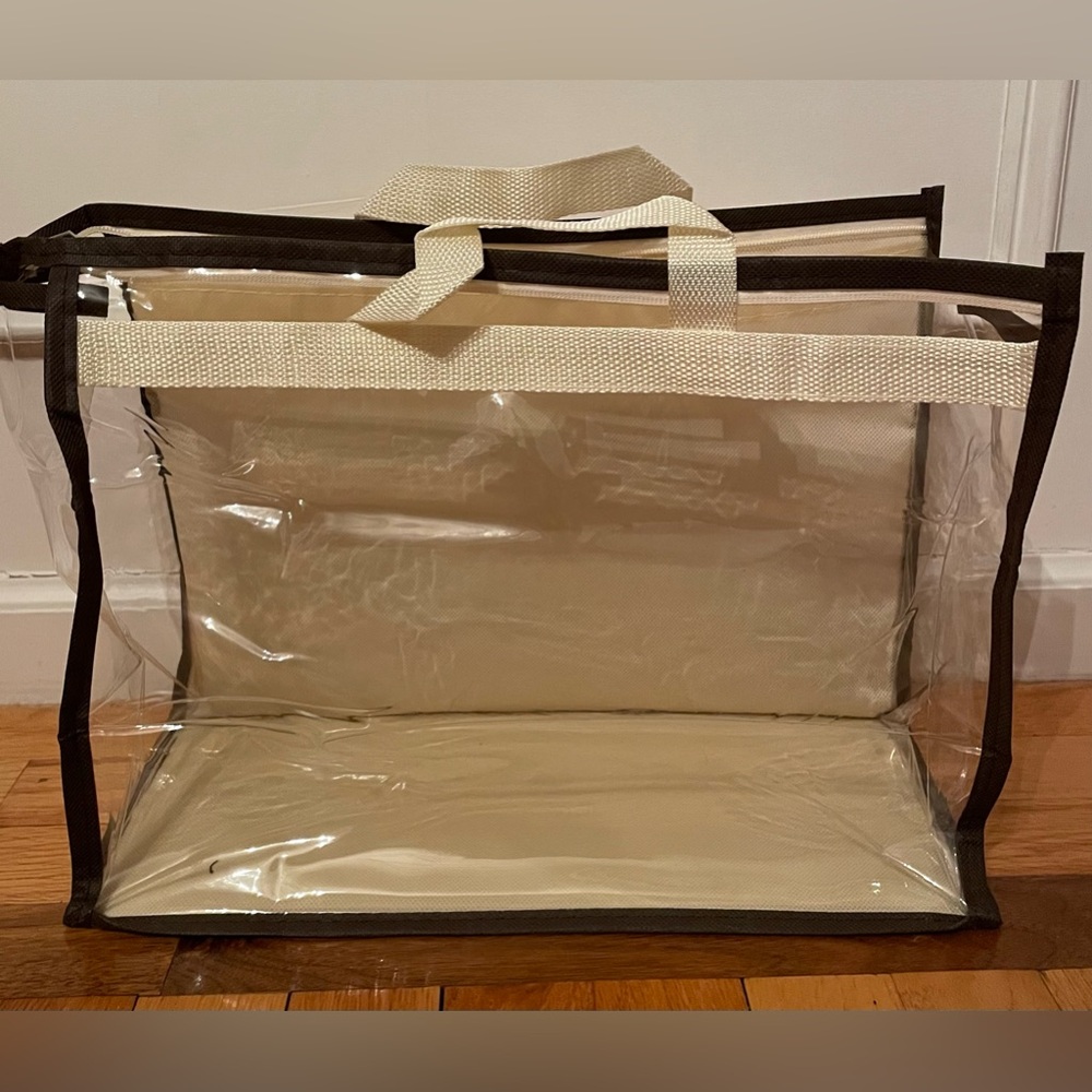 Handbag Storage Tote w Handles (Zip Bag)